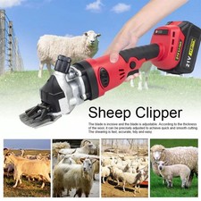 Electric Cordless Sheep Shears Wool Clipper Livestock Hair Grooming Tool