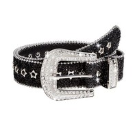 Zimoer Damen Strass GüRtel FüR EinheitsgrößE, Silberfarben / Schwarz