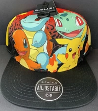 Pokemon Core Characters Allover Print Snapback Hat