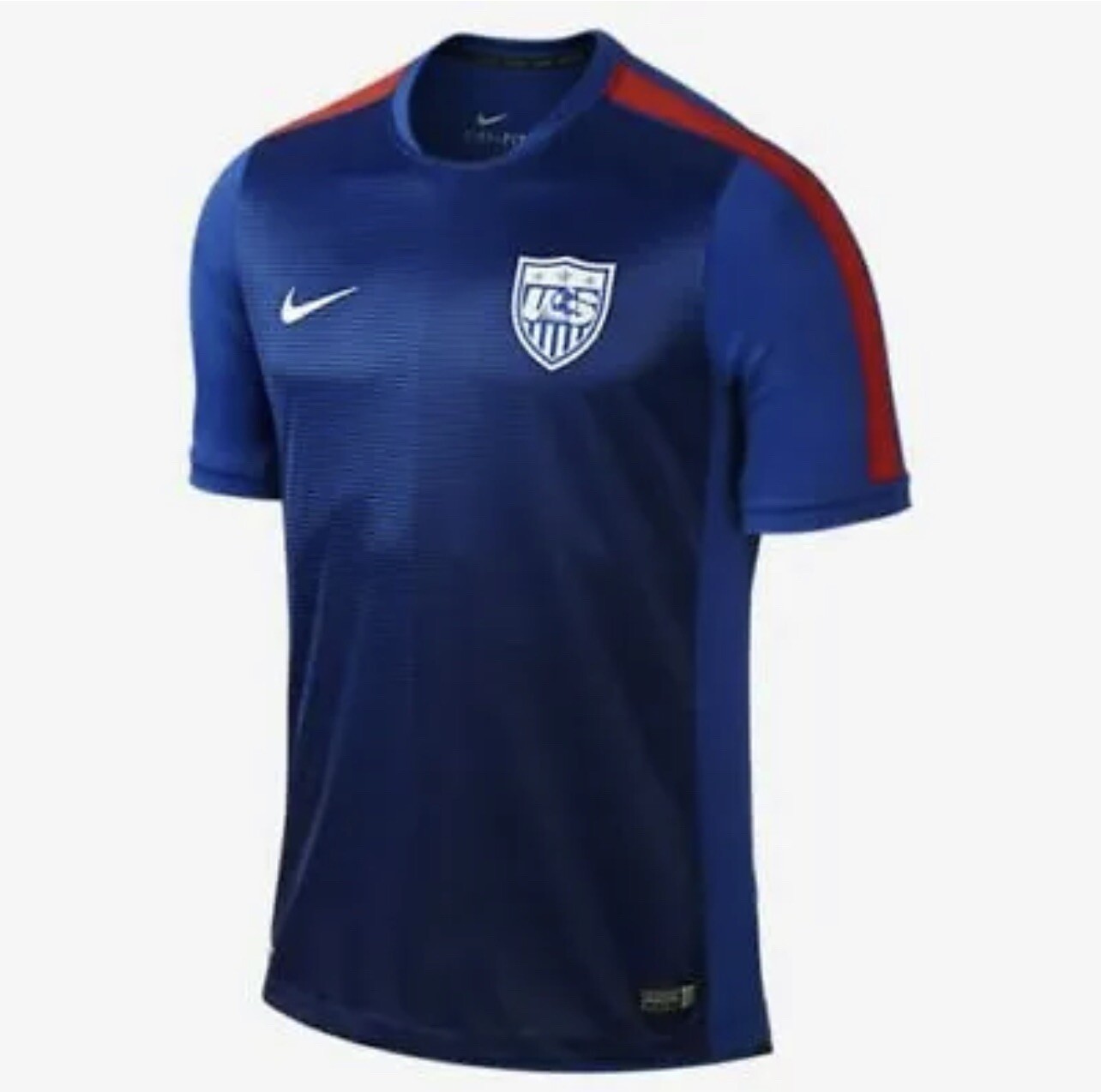 NIKE USA USMNT SQUAD PRE MATCH TRAINING TOP Navy / Red Size M