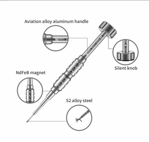 Pro s2 steel Torx 1, Torx 2, Pentalobe 0.8, Y 0.6 & Pinhead 2.5 Screwdrivers - Picture 4 of 6