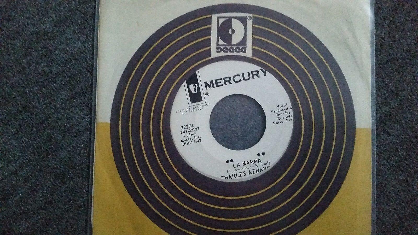 7"" Single Vinyl Charles Aznavour - The time is now US SUNG IN ENGLISH PROMO