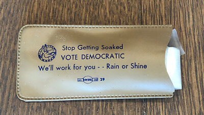 Vintage Rain Hat ''Stop Getting Soaked'' Vote Democratic Politcal Sign Biden (B)