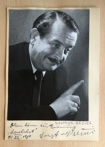 Siegfried Breuer (original autograph on cardboard from 21.8.50)