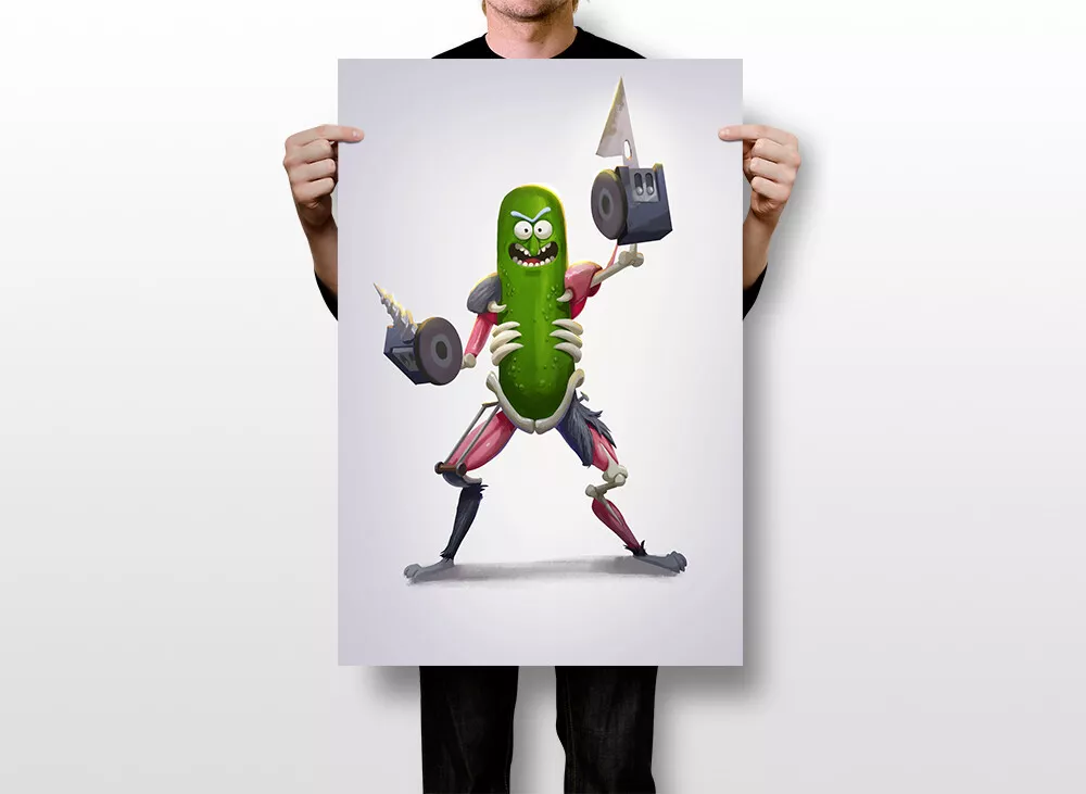 Rick and Morty, Nike, pickle rick, art, cartoon, animated, Rick