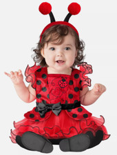 Lovebug Ladybug Infants Baby Halloween Costume 6-12 mo 2pc Dress Tutu Headpiece