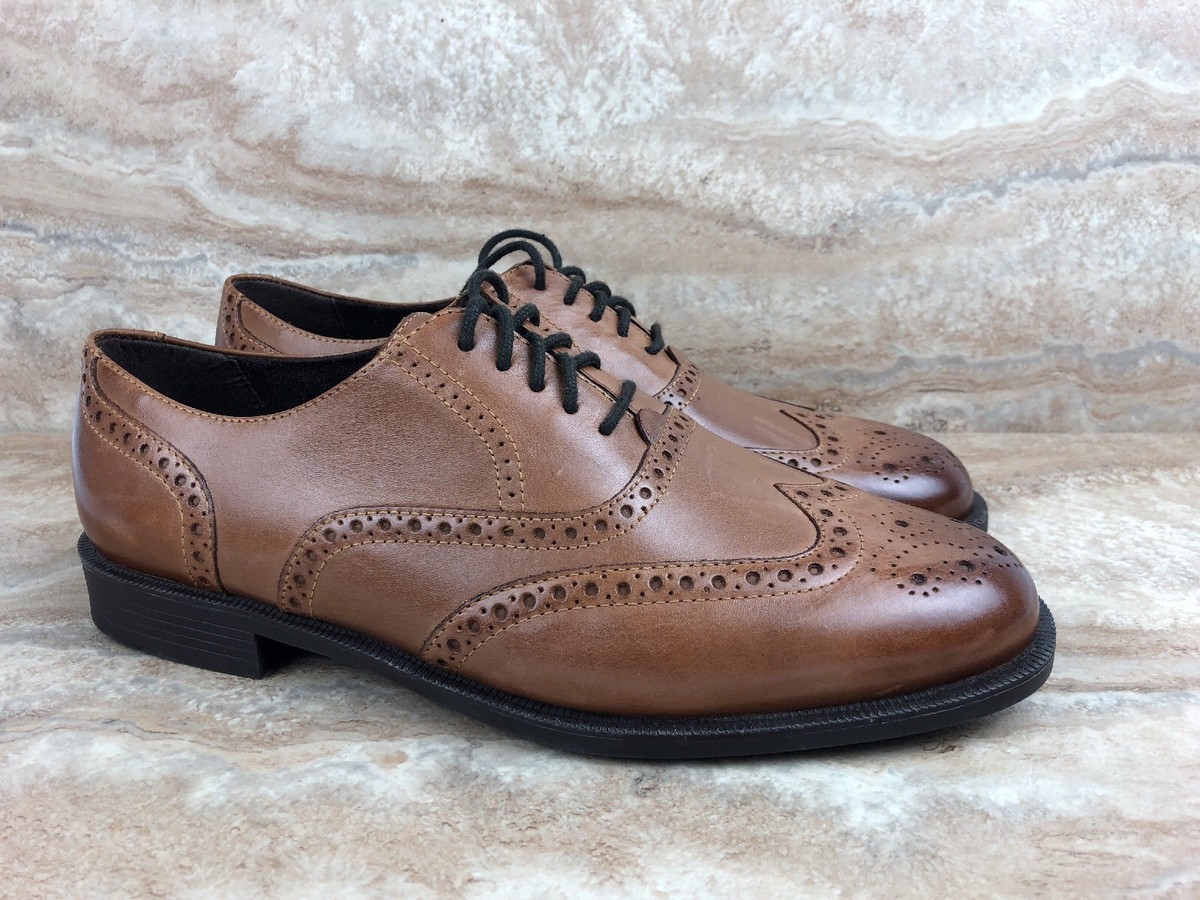 Cole Haan Brown Leather Wingtip Oxfords Tan Leather Dress Shoes Size 8.5 M Men main image 2