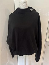 Reebok Black Sweatshirt XL Logo To Neck