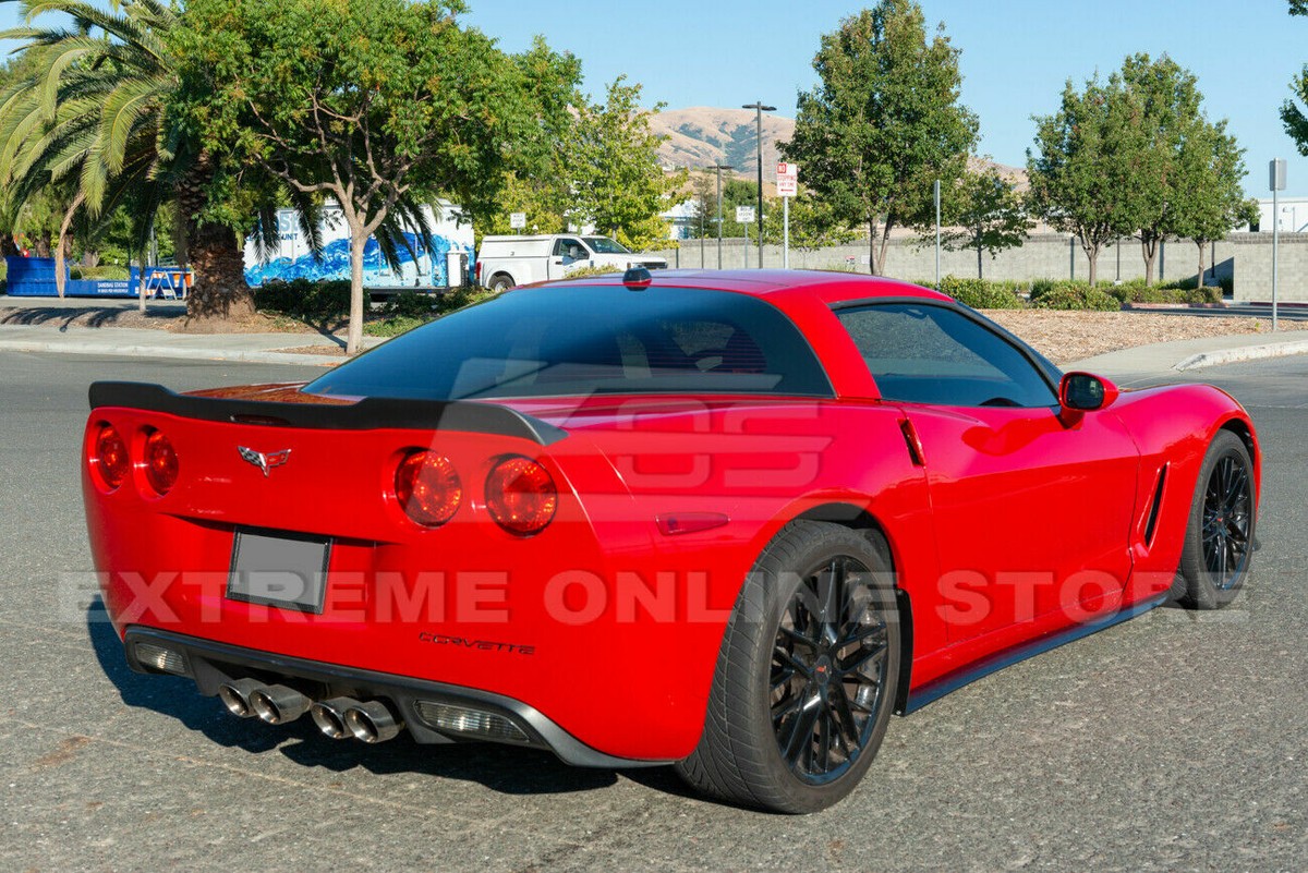 Gloss Black Extended Rear Trunk Wing Spoiler For 2005-2013 Chevrolet Corvette C6 ZR1 9 thumbnail image