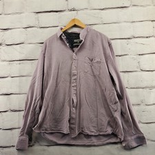 TED BAKER 7 Shirt Mens 3XL Floral Flip Cuffs Button Down Longsleeve Purple