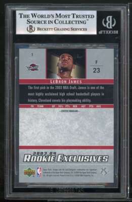 その他 UD rookie exclusives Lebron James card Lebron James Rookie Card 2003-04 UD Rookie Exclusives BGS 9 (9 9.5