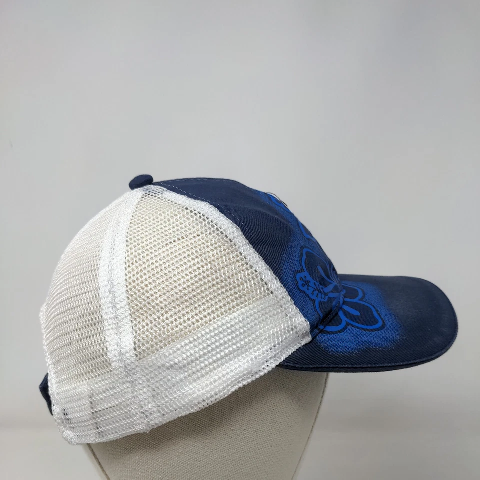 Gorra de camionero Jeff Gordon 24 con tirantes de malla trasera azul OSFM hibisco floral Foto 4 de 4