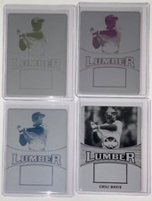 2024 Leaf Lumber Baseball Chili Davis Lumber Printing Plate 1/1 Set Lot