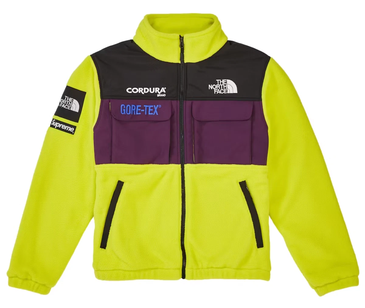 VESTE POLAIRE FW18 SUPREME X THE NORTH FACE TNF EXPEDITION SOUFRE TAILLE XL (Bac #3)