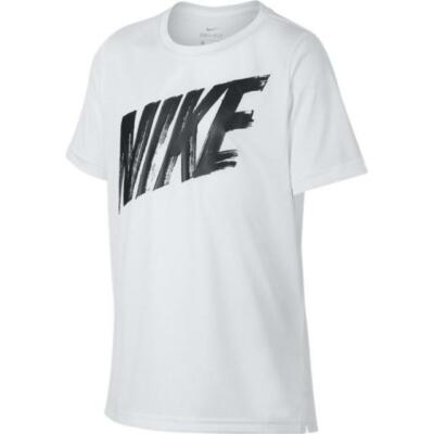 Nike Breathe Boy's White/Black Nike Painted SL Training Top