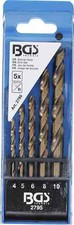 BGS 5x Metall Spiralbohrer-Satz HSS 4-5-6-8-10 mm Bohrer 5 % Cobaltgehalt
