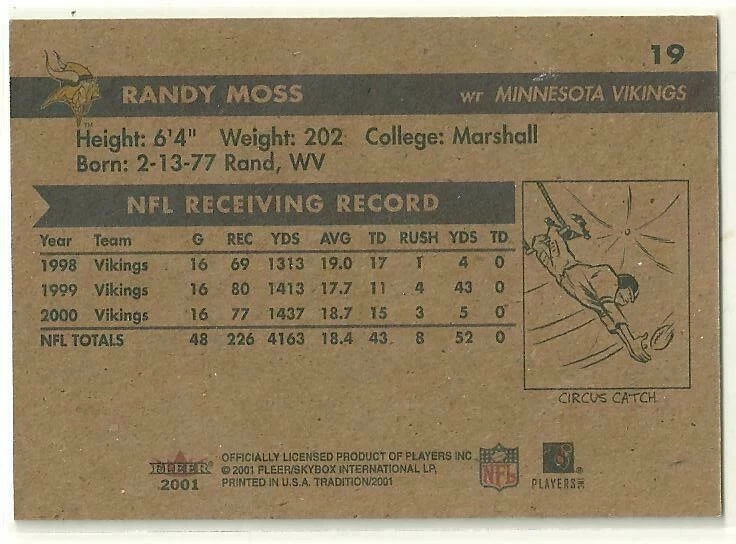 2001 Fleer Tradition Football Cards - U PICK - Image 2 of 2