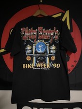 RARE Vintage 1999 Dirty Harry's Bike Week Daytona Single Stitch Made In USA
