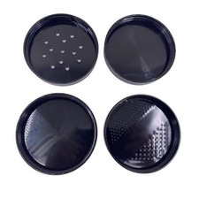 Magic Bullet Replacement Parts Lot of 4 Black Lids Covers Shaker Tops MB1001