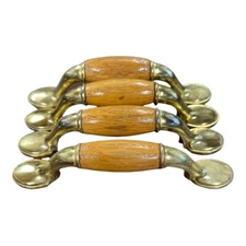 Lot of 4  Cabinet Drawer Pulls 3" inch (76.2 MM) Wood Grain 