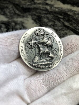 2020 ルワンダ「メイフラワー号」ノーティカル・オンス 1オンス純銀貨 2020 Rwanda Nautical Ounce Mayflower 1 oz Silver Antiqued Ultra