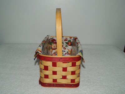 Longaberger Two Pint Basket Combo Set - Natural & Red Weave | eBay