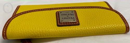 NWT*Dooney & Bourke Leather*YELLOW* Continental Clutch Wallet*21143D S166 - Picture 6 of 7