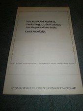 CARNAL KNOWLEDGE(1971)JACK NICHOLSON ORIG PRESSBOOK +