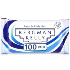 BERGMAN KELLY Travel Soap Bars (0.5 Oz, 100 PK, White Tea), Travel Size Luxury