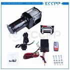 3000Lbs Atv Winch Kit Utv 12V Electric Off Road Ip67 Waterproof w/ 4-way Roller