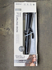 VIVITAR SIMPLY BEAUTIFUL CERAMIC 1" CURLING IRON PG 8210 BLK BOXED DETAILS 