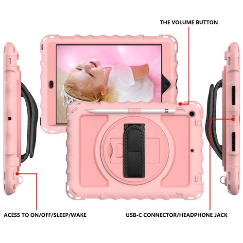 360 Rotating Case Cover+Strap+Screen Protector For iPad 7th Generation 10.2 inch - Picture 66 of 68
