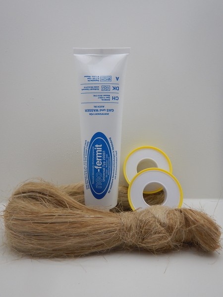 Fermit Neo Set 150G Tube 50G Hanf 2X Teflonband 01062 Abdichten Installation-image