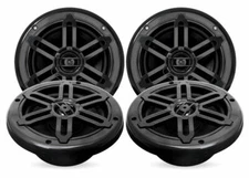 Belva BMS654BT Four 1000W 6.5-inch 2-Way Marine speakers with Bluetooth Amp Kit