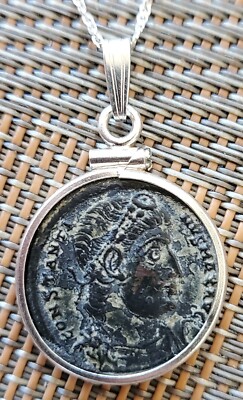 First Christian Roman Emperor Constantine the Great Coin Necklace with COA 