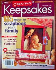 Creating Keepsakes Magazine - November 2002 - Vintage  NLA - NEW 