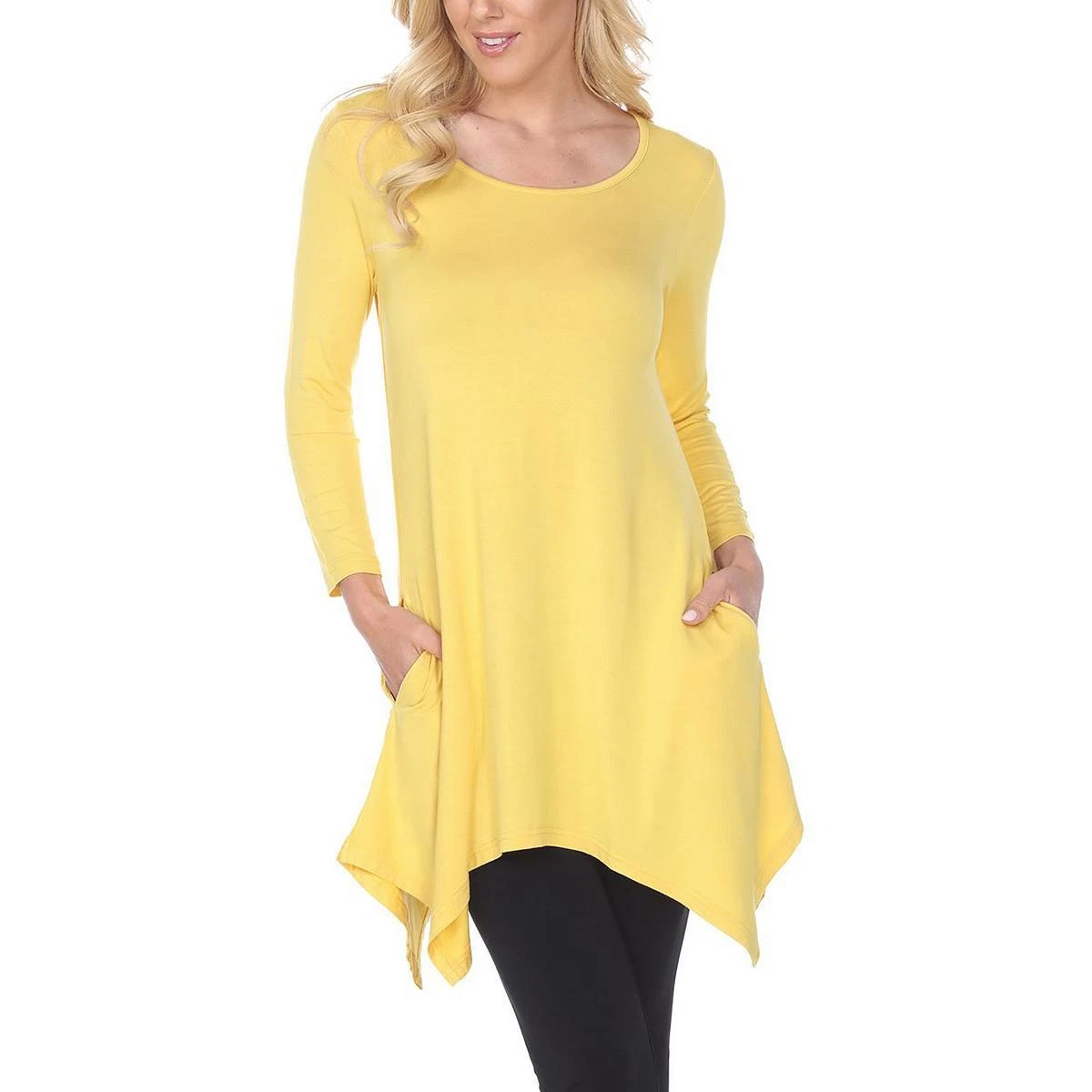 white mark handkerchief tunic top