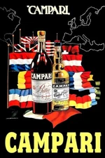 Poster poster poster advertising aperitif Cordial Campari print 40x50 cm.