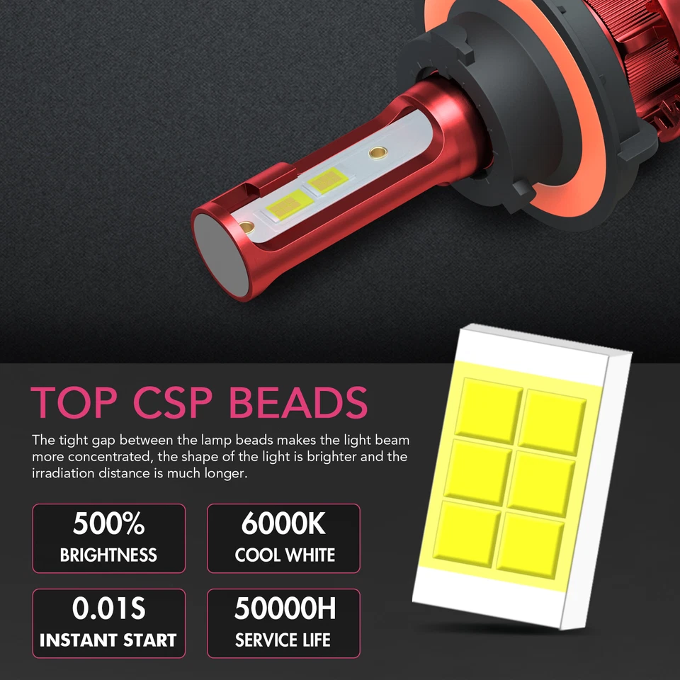 6X LED Headlight Bulb Fog Light For Ford F-250/350/450 Super Duty 2005-2020 Z4QC - Image 3 of 4