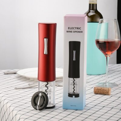 Electric Automatic Cordless Corkscrew Wine Bottle Opener w/ Foil Cutter Charger