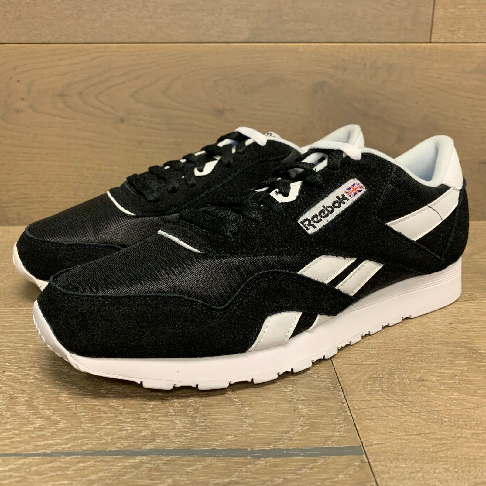 REEBOK CLASSIC NYLON 6604 BLACK/WHITE SNEAKER ATHLETIC MEN SHOES eBay