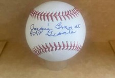 JACKIE BRANDT 56 NY GIANTS SIGNED AUTO M.L. BASEBALL BECKETT AUTHENTICATED