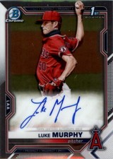 2021 Bowman Chrome Draft Autographs #CDALMU Luke Murphy Auto - NM-MT