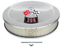 14x3 Chrome Air Cleaner Assembly With 396 Crossed Flags Nova Camaro Chevelle
