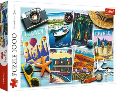 Puzzle Trefl 1000 Teile Urlaubs Postkarten 