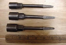 3 Vntg Square Shank Bell System Square Drivers,Billings,Bonney,& A.W. Mack,EXC!