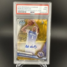 2023 Bowman U Chrome Prospects Gold Lava Auto Rob Dillingham PSA 9 21 of 50