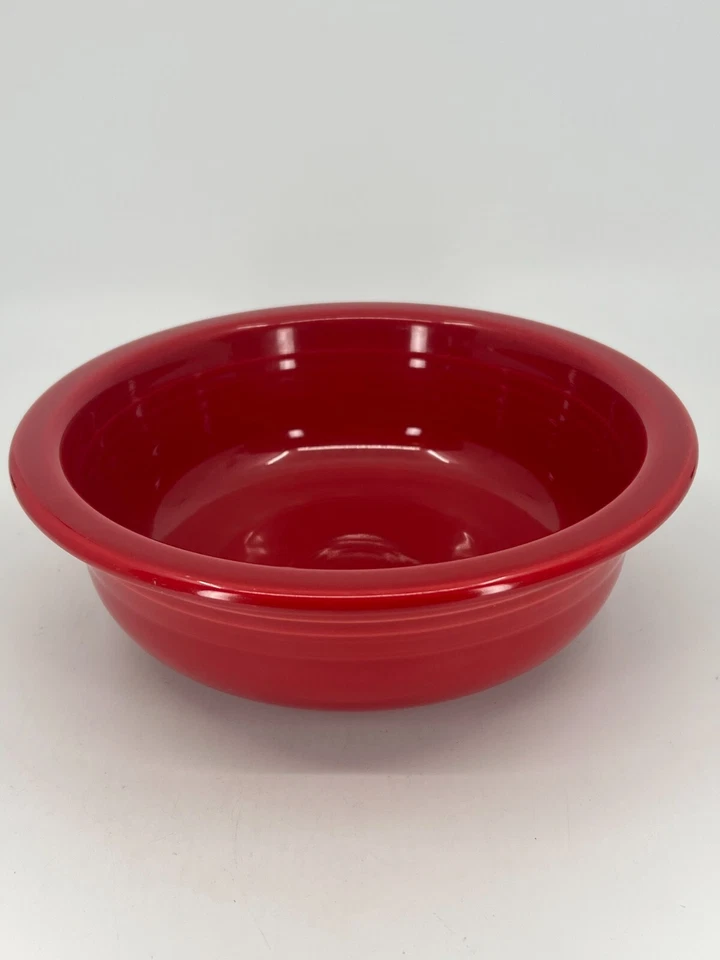 Fiestaware HLC SCARLET RED Serving Bowl Homer Laughlin VEGEGATABLE BOWL 8.25" - Image 2 of 4