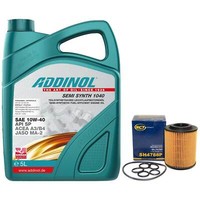 MotoröL Set 10W-40 Addinol 5 Liter + ÖLfilter SH 4788 P FüR Opel Astra G Combo