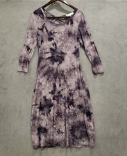 Emma Michele Maxi Dress Women's Large Ribbed Tie Dye Long Sleeve Key Hole Back